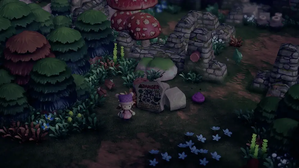 A sign for the goblin boss in Littlelands