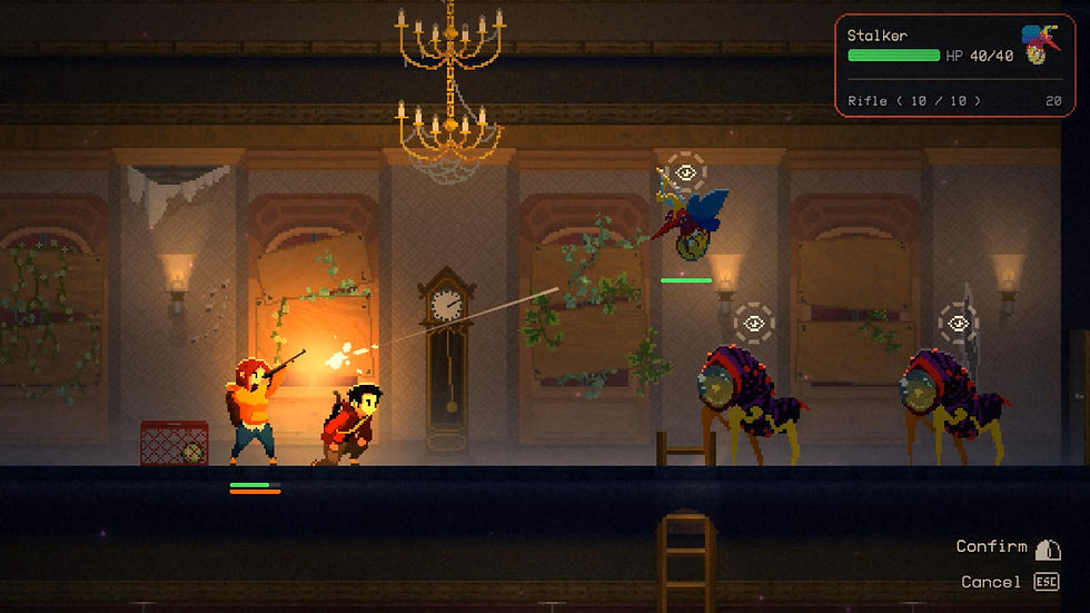 Fighting flying bugs in Nightbound