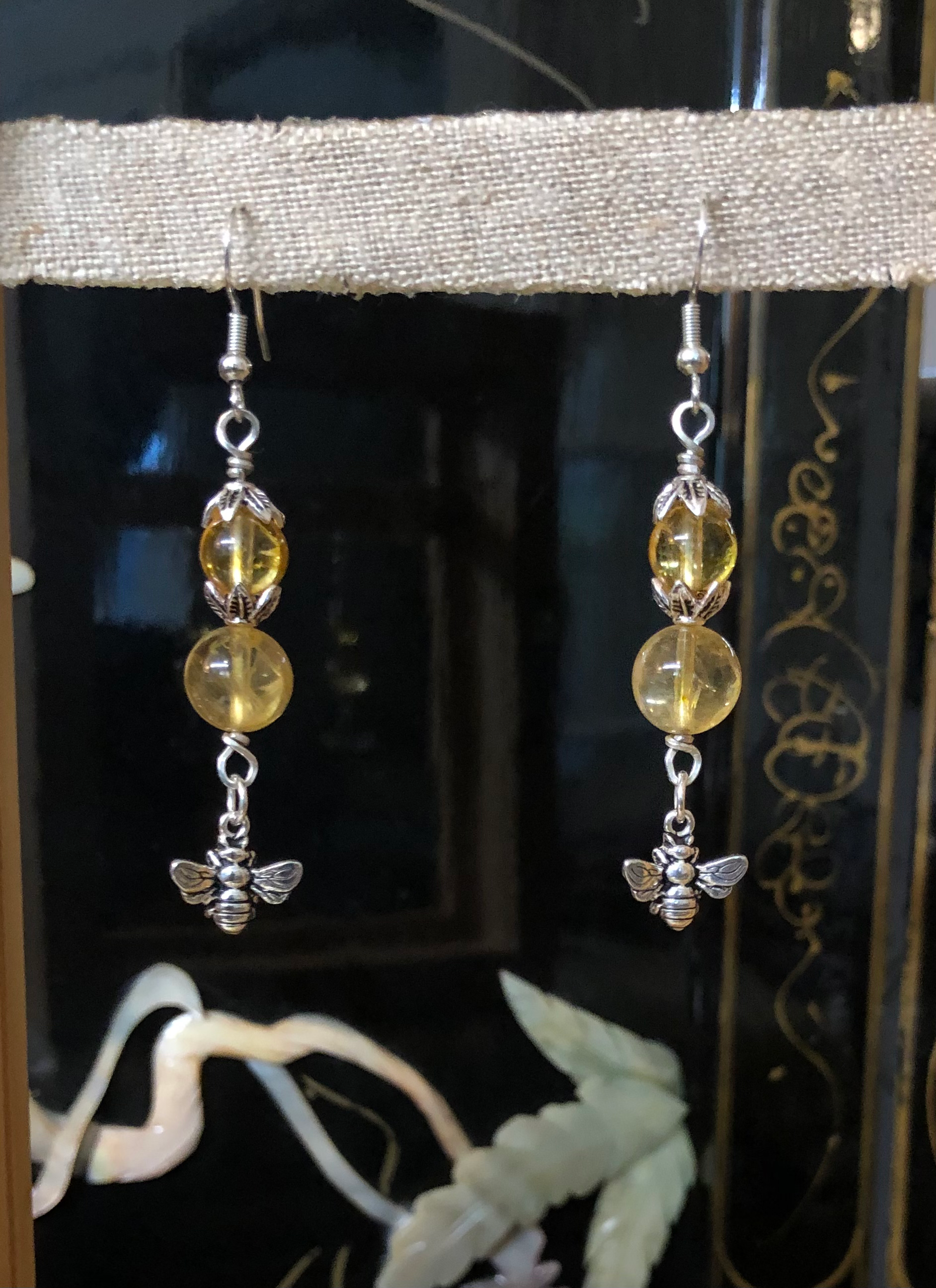 “Honey Bee” Citrine & Sterling Silver Earrings