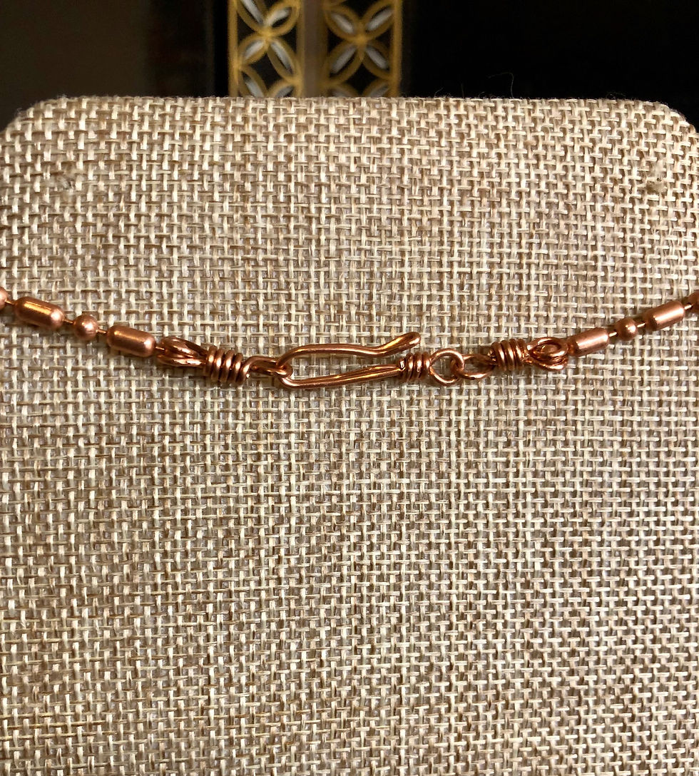 Thumbnail: Copper Cross Wire Wrapped Necklace