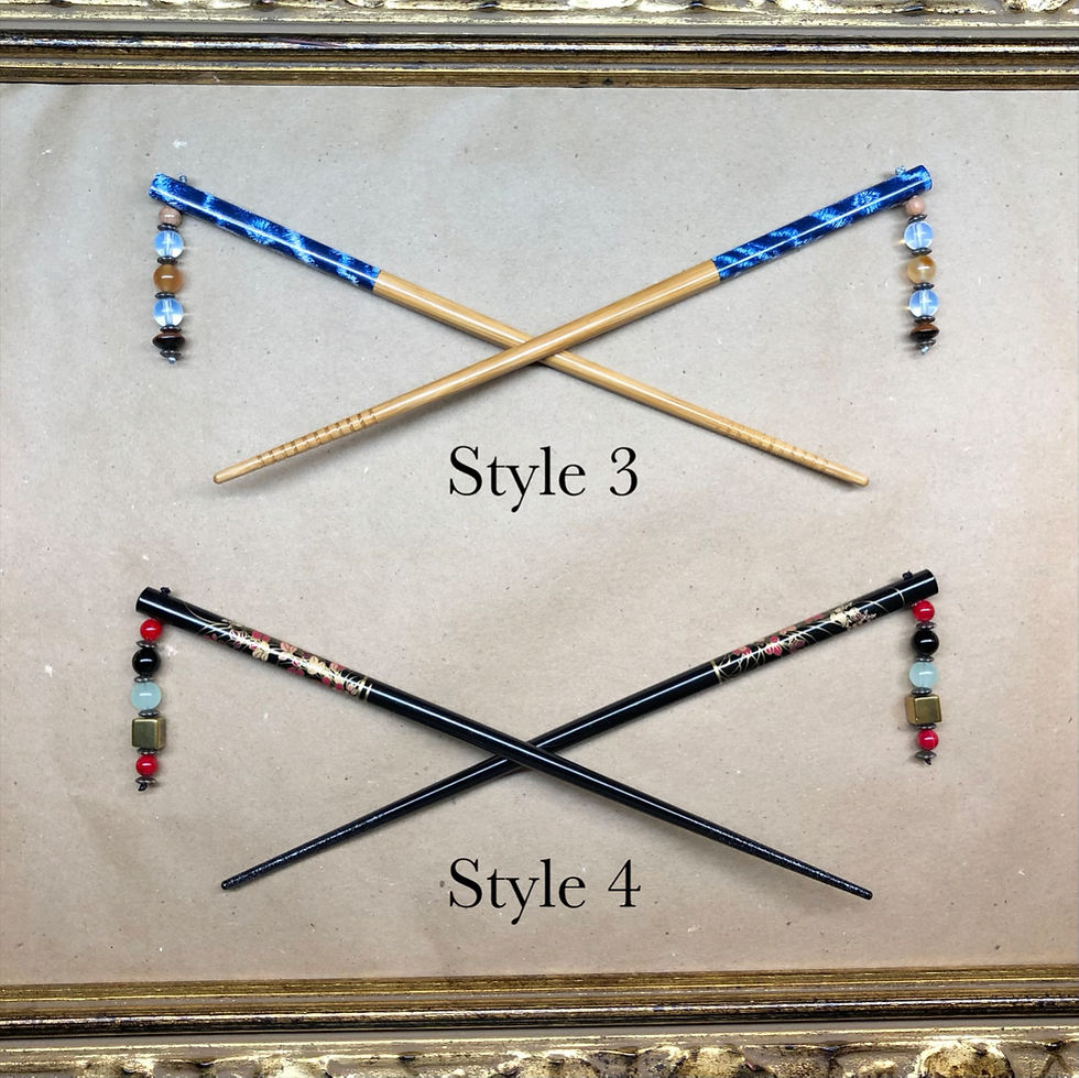 Thumbnail:  Assorted Beaded Hair Chopsticks 
