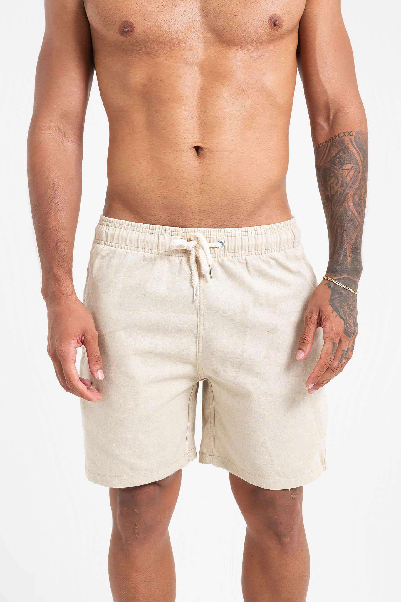 Short de Linho - Natural