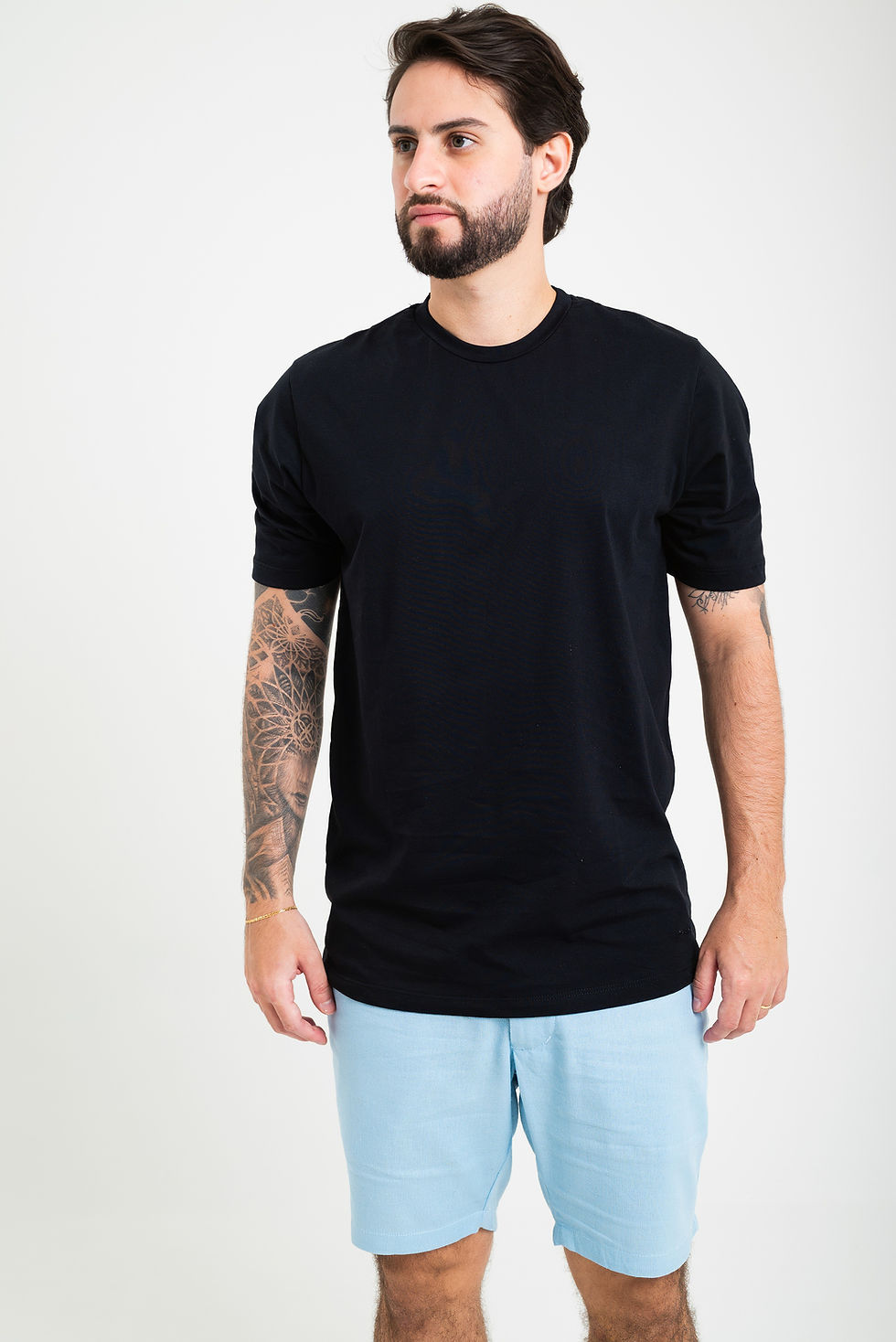 Camisa em Algodão Pima - Preto