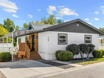 3-bedroom, 2-bathroom remodeled home in Boise, Idaho, listed for $150,000, featuring a bright open-concept interior, modern kitchen with quartz countertops and stainless steel appliances, primary suite with walk-in closet and custom bathroom, electric fireplace, updated flooring and windows, private patio, storage shed, and a spacious yard. Located minutes from Downtown Boise, Ann Morrison Park, the historic Train Depot, coffee shops, and restaurants. Located in a 55+ community with $775 monthly lot rent including water, sewer, and trash.