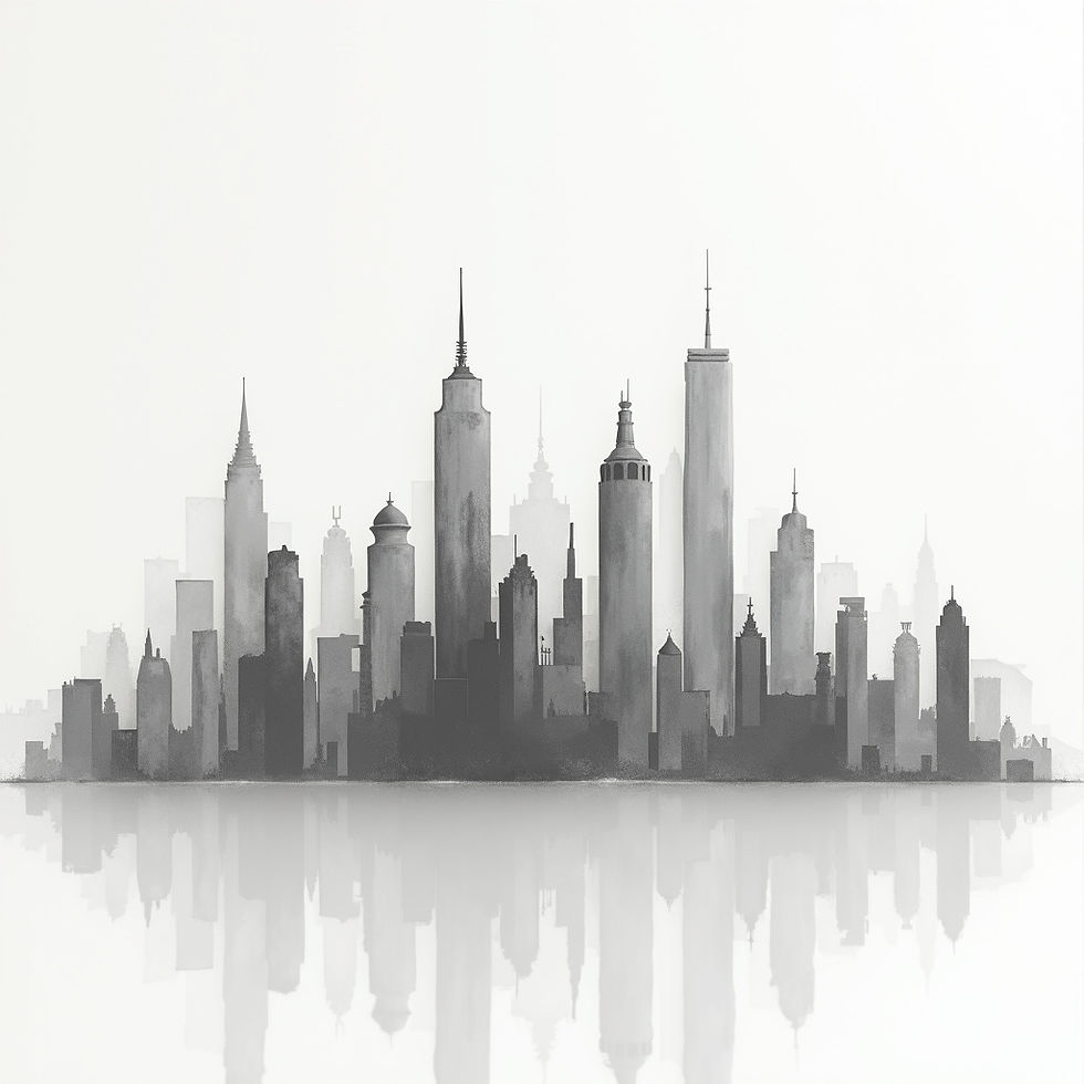 Monochromatic Cityscape