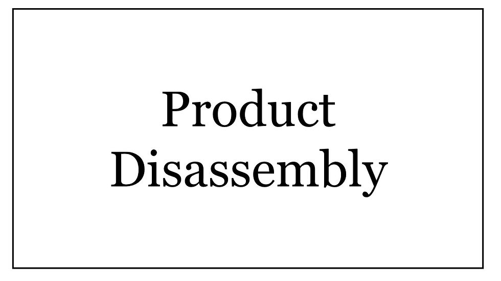 Product disassembly