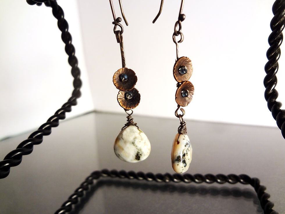Thumbnail: Copper Flower Earrings