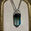 Thumbnail: Jumbo Teal Aura Quartz necklace - NJT09