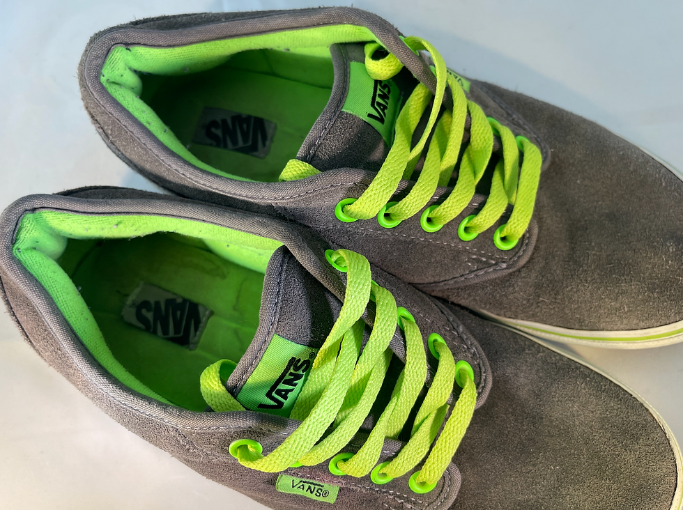 Thumbnail: Grey and Neon Green Vans