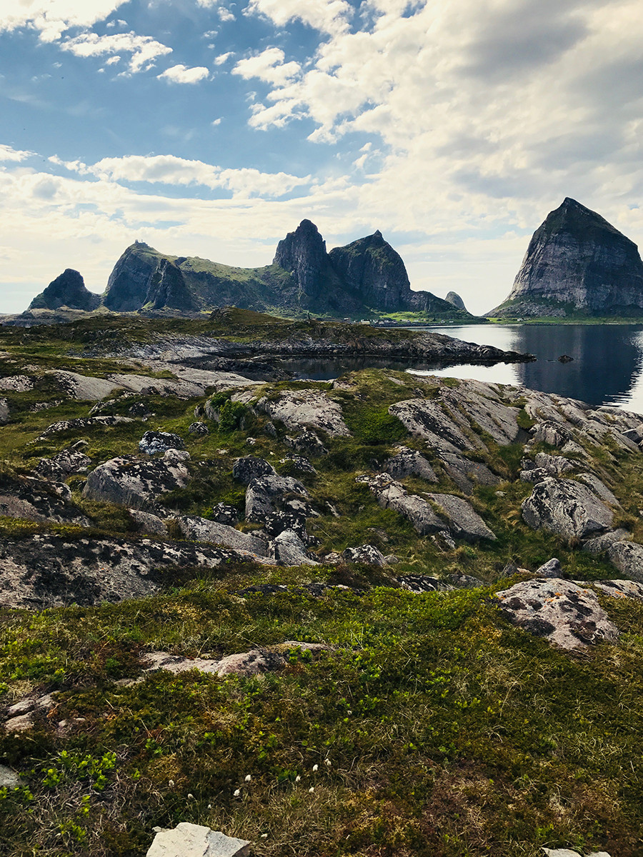 My view of Sanna from Husøya. I called it Snoopy Island.