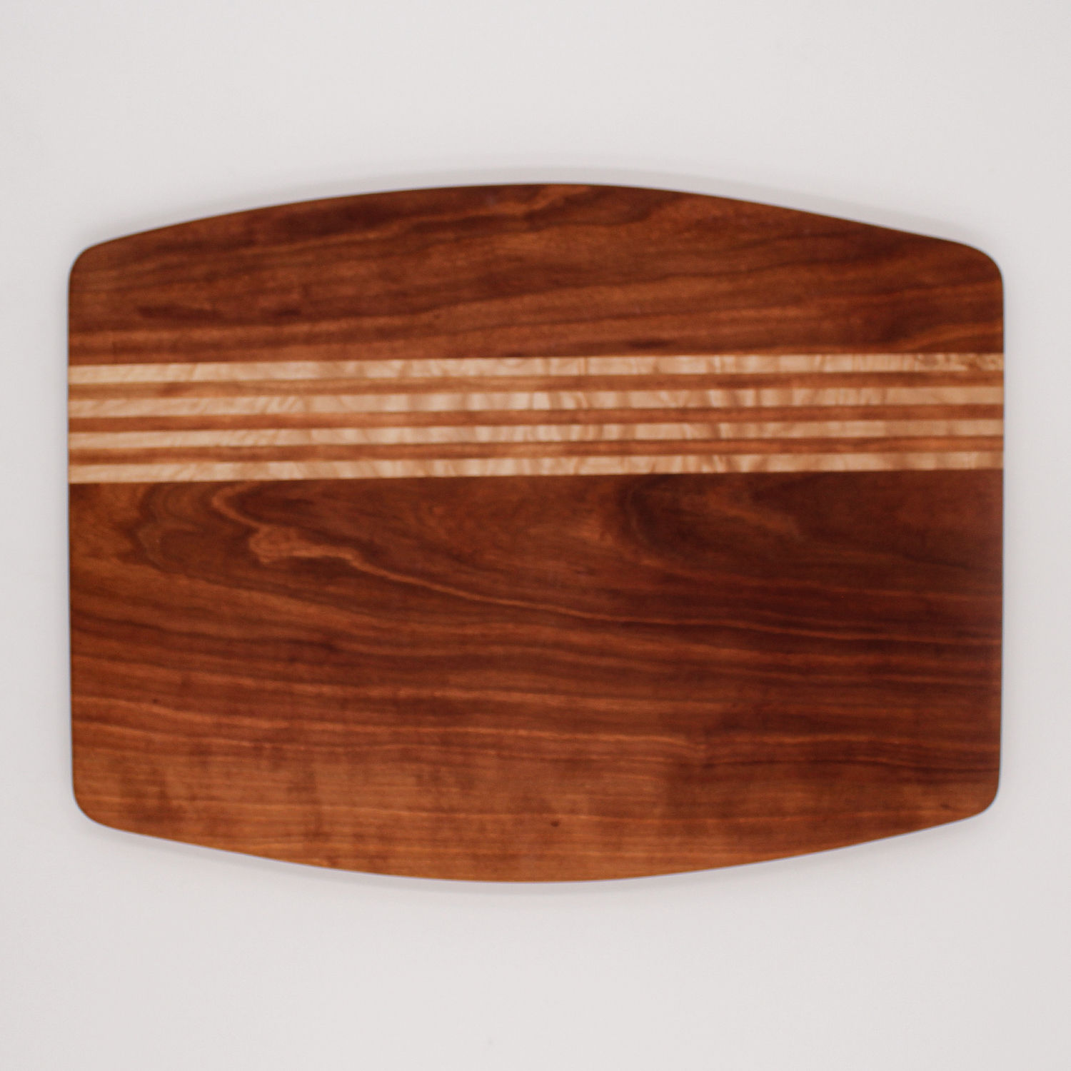 Cherry and Curly Maple Arc Charcuterie Board