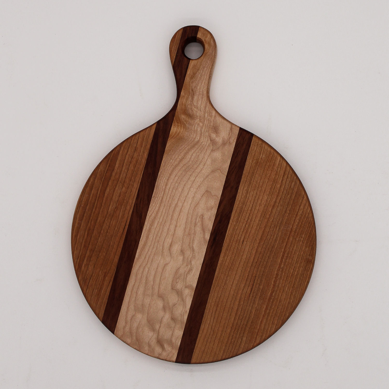 Cherry, Jatoba and Curly Maple 8" Round