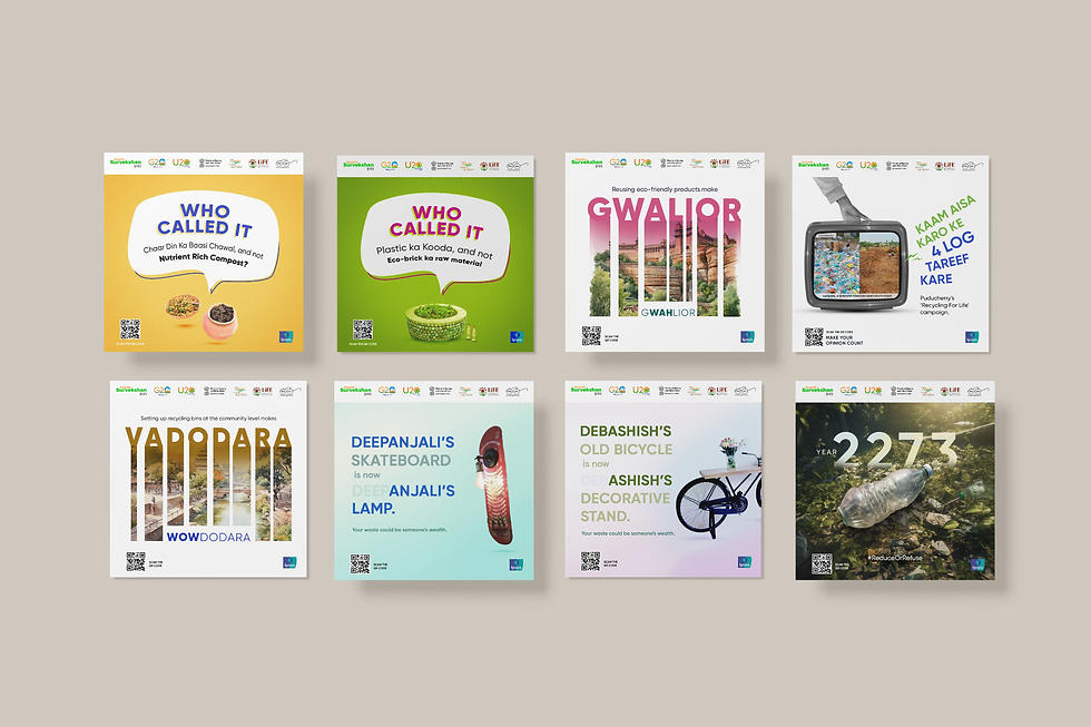 Eye-catching posters and banners with bold visuals and clear messaging to capture attention instantly