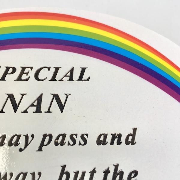 Thumbnail: Nan Rainbow Memorial Plaque 14.5cm