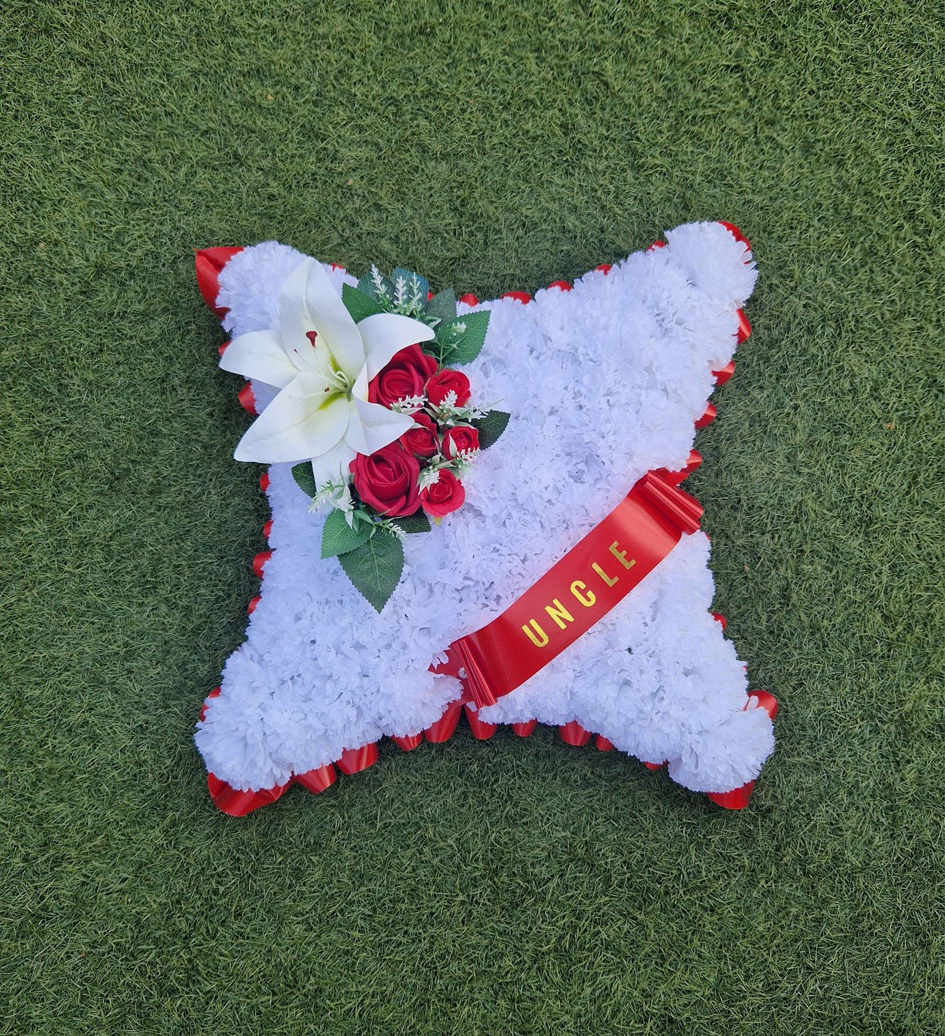 18" Cushion Funeral Flowers Artificial Tribute Grave Memorial