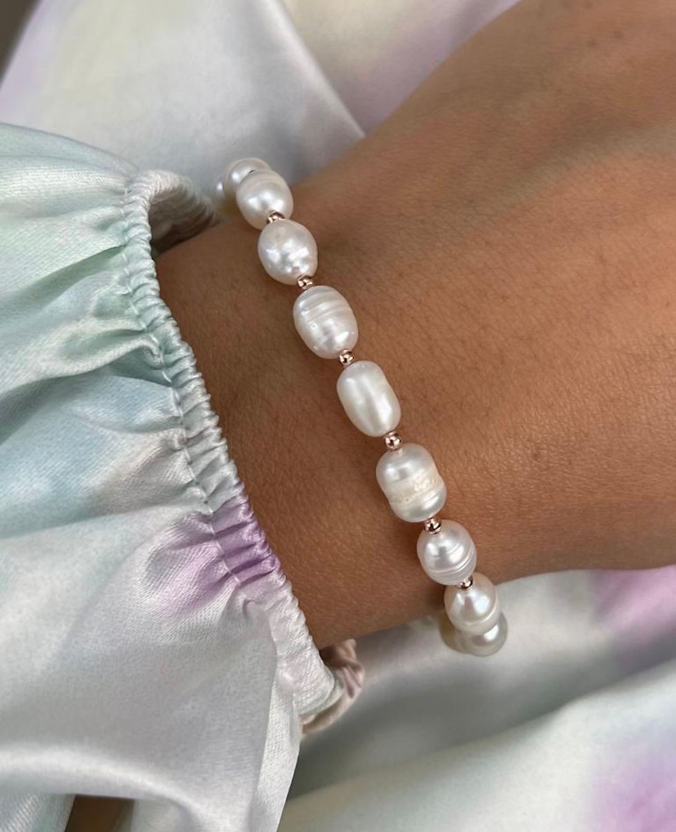 תמונה ממוזערת: צמיד פנינים קלאסי