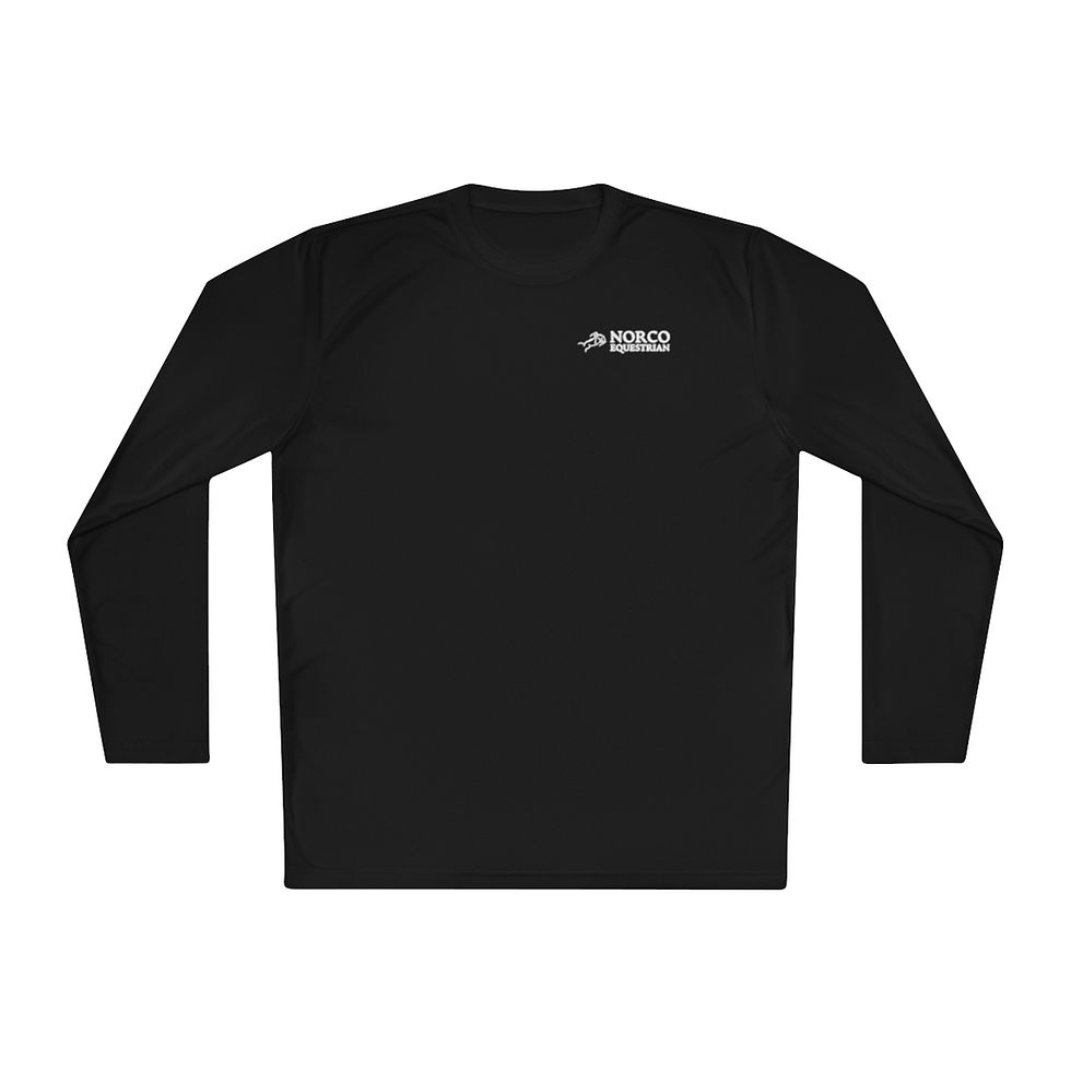 Thumbnail: Black Lightweight Long Sleeve Tee Design #1 (Unisex)