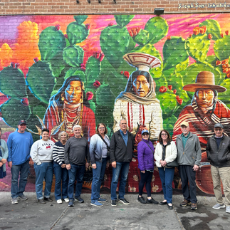 Tucson Food Tour in front of local mural