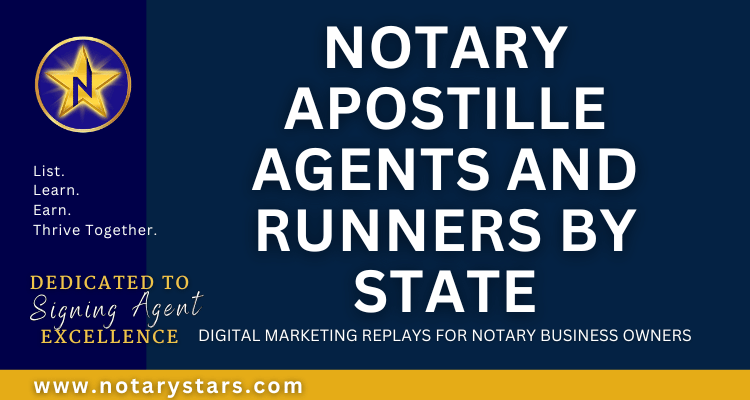 Notary resource for finding apostille agents and runners by state and building professional partnerships, Apostille network for notaries to find agents and runners by state and list services for collaboration, marketing for notaries