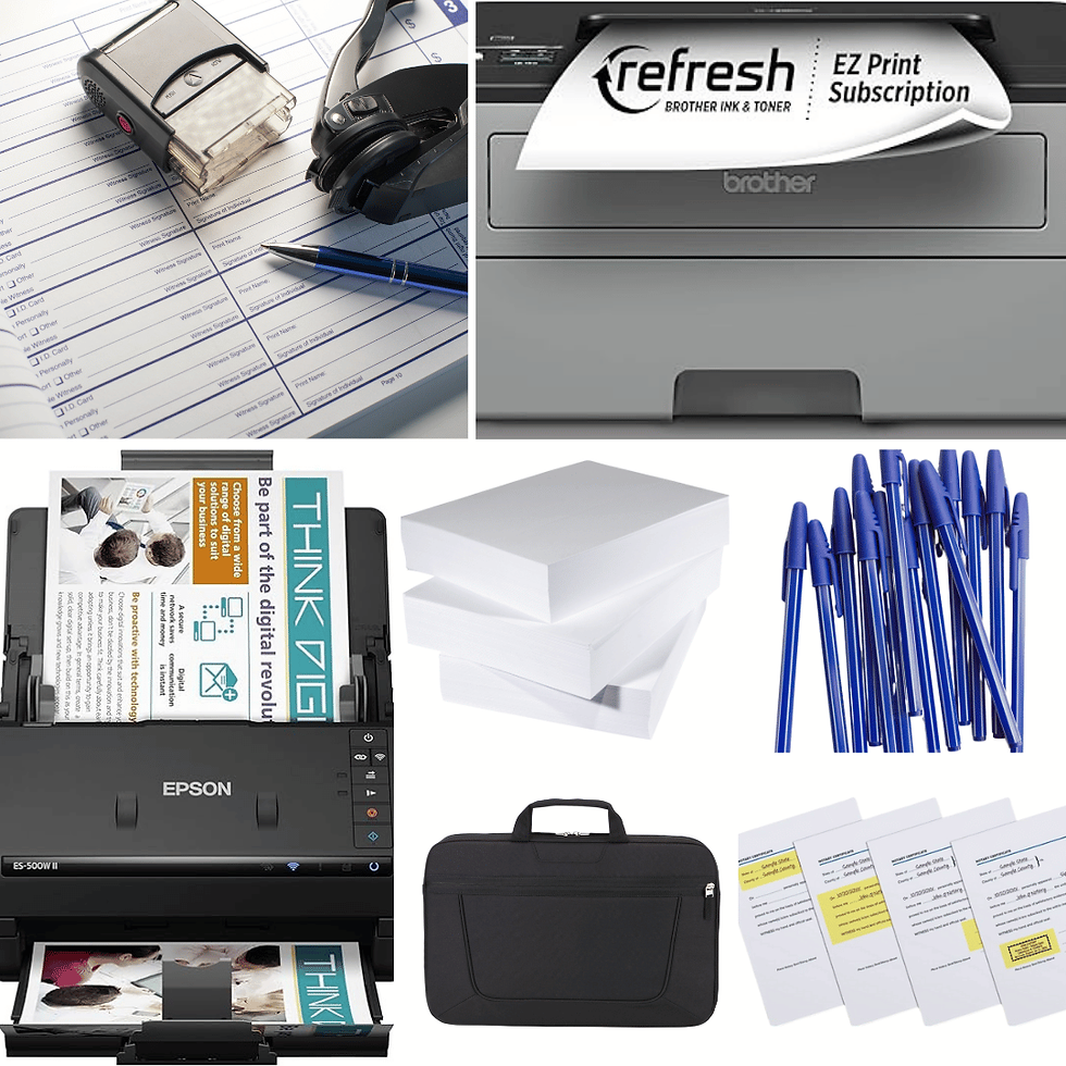 Notary supplies, Loan Signing Agent supplies, , Best printer for notaries, Dual tray printer for loan signings