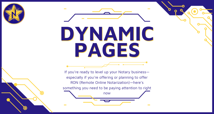 dynamic pages for notaries, RON marketing, remote online notarization, local SEO, notary website tips, Notary Stars