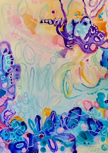 Radiant Luminescence #7
Acrylic and Ink on Canvas
24”x30”
2024