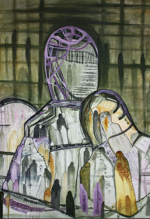 Torment & Anguish of the Persecuted #5
4x5', Acrylic, Ink and Charcoal on Canvas, 2013