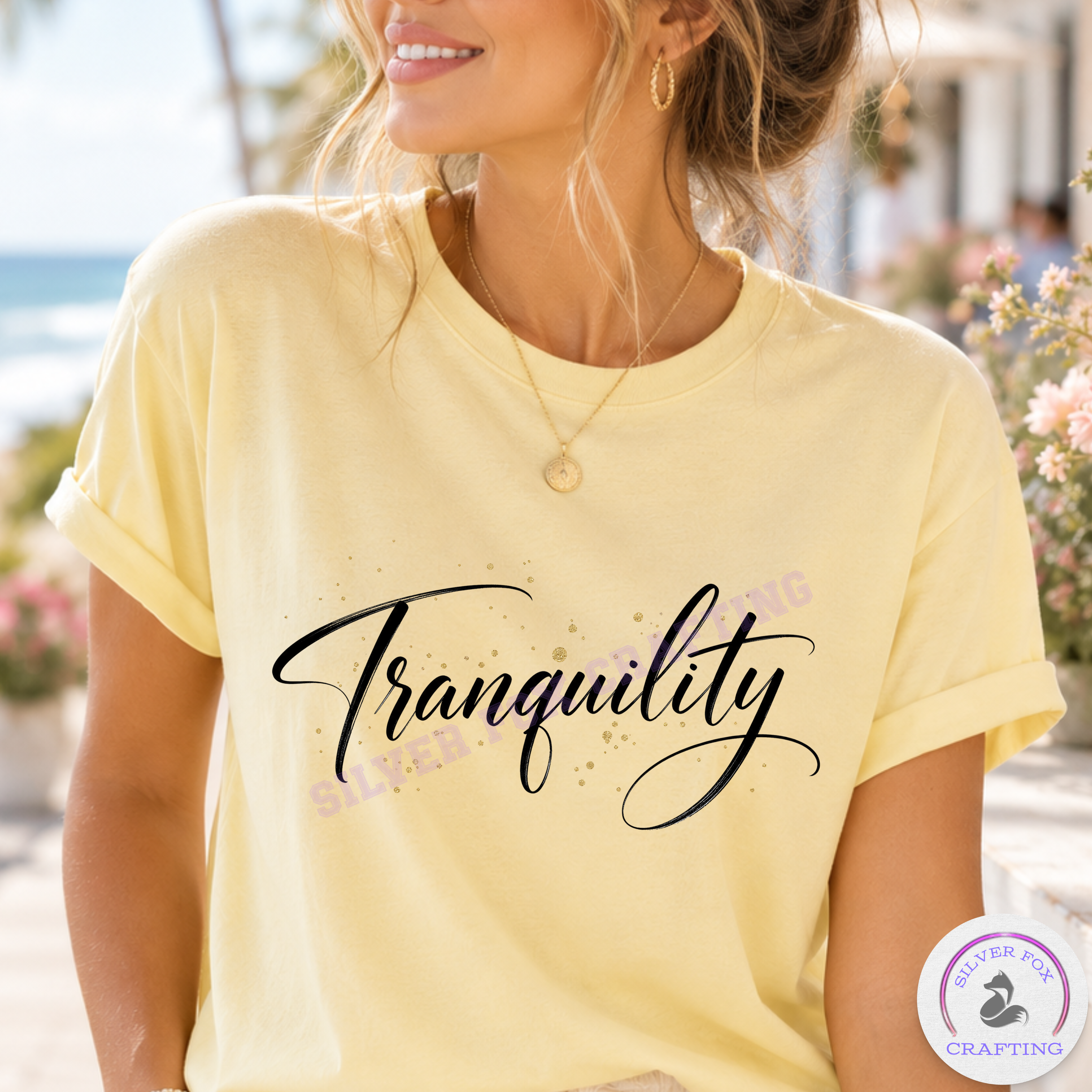 Tranquility Typography Graphic Tee | Minimalist Inspirational Boutique Shirt