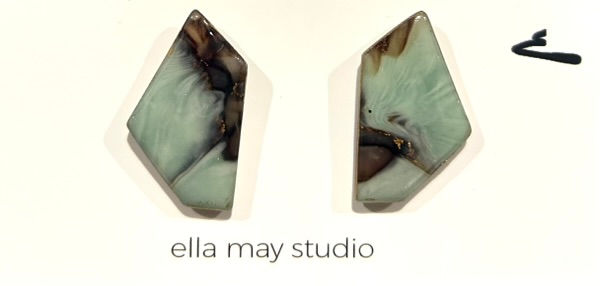 Faux Stone Statement Stud Earrings