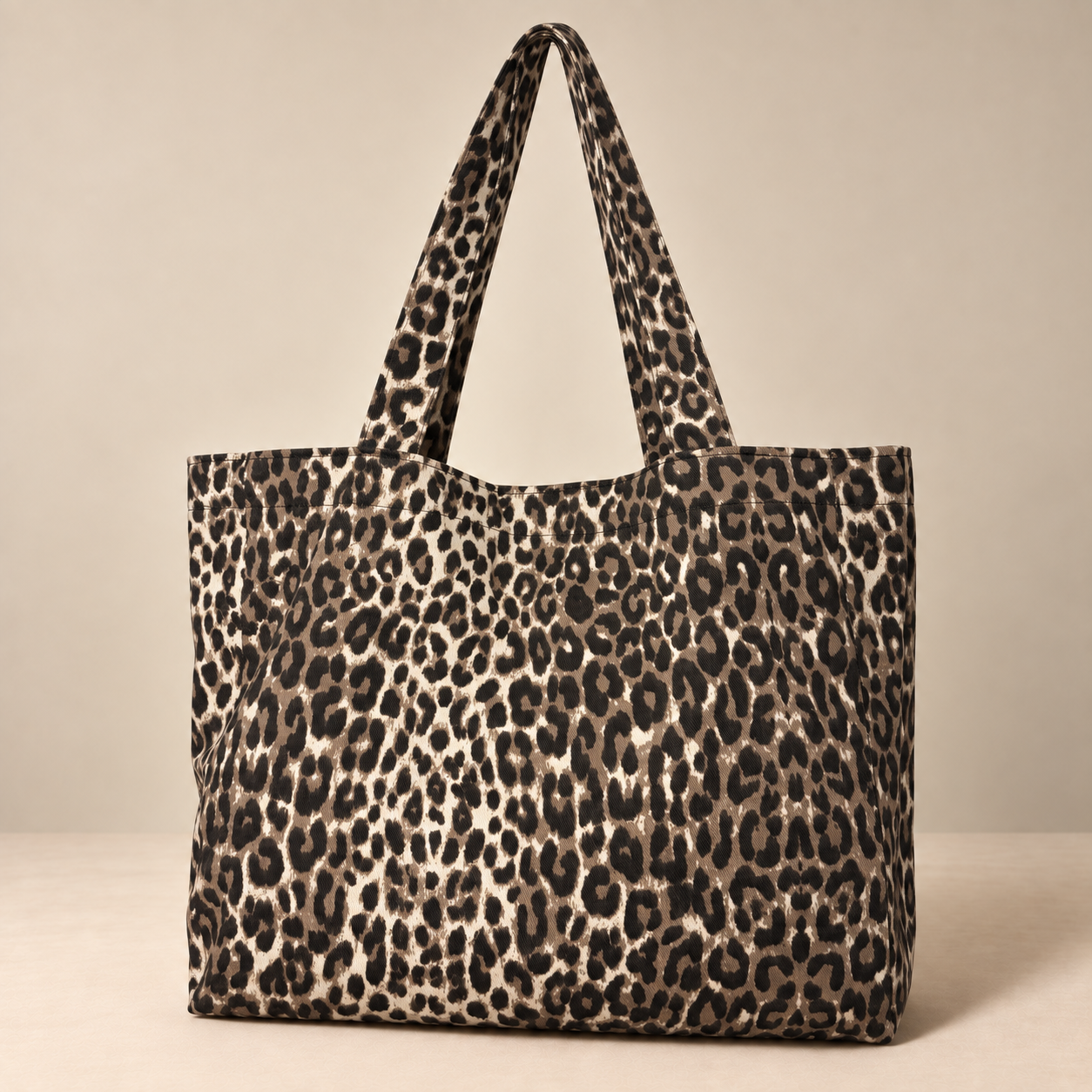 Leopar Desenli Tote Çanta