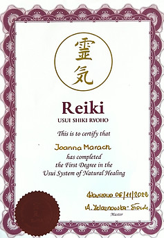 dyplom Reiki