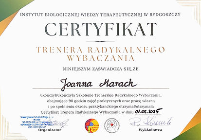 dyplom Radykalne Wybaczanie