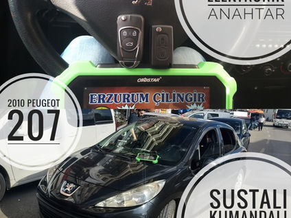 2010 Peugeot 207 Sustalı Kumandalı Anahtar Yapımı