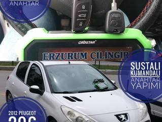 2012 Peugeot 206 Sustalı Kumandalı Anahtar Yapımı