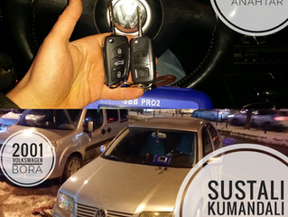 2001 Volkswagen Bora Sustalı Kumandalı Anahtar Yapımı