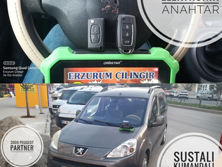 2009 Peugeot Partner Yedek Sustalı Kumandalı Anahtar Yapımı