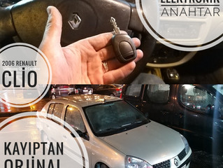 2006 Renault Clio Kayıptan Orjinal Kumandalı Anahtar Yapımı