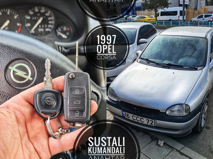 1997 Opel Corsa Sustalı Kumandalı Anahtar Yapımı