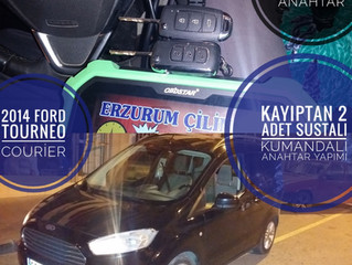 2014 Ford Tourneo Courier Kayıptan 2 Adet Sustalı Kumandalı Anahtar Yapımı