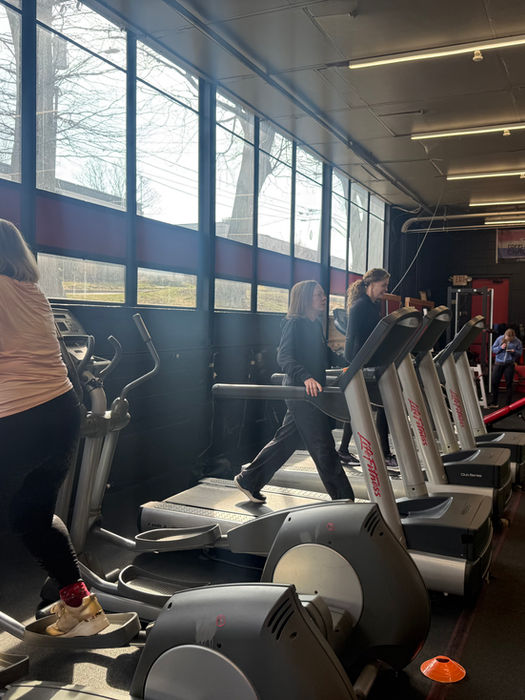 working on rehab in private gym