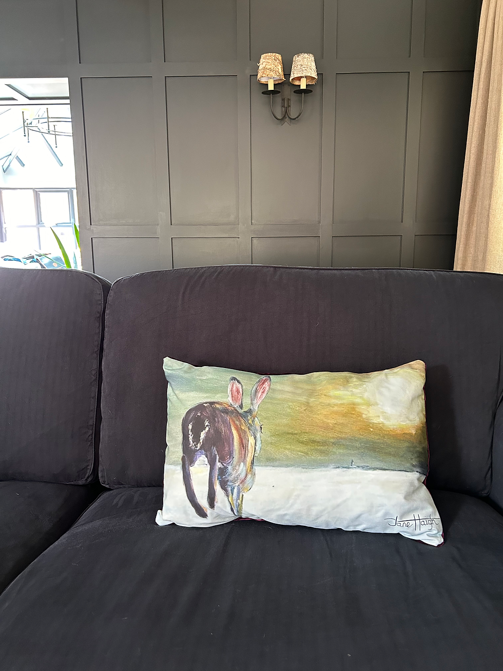 Hare luxury cushion by Jane Haigh