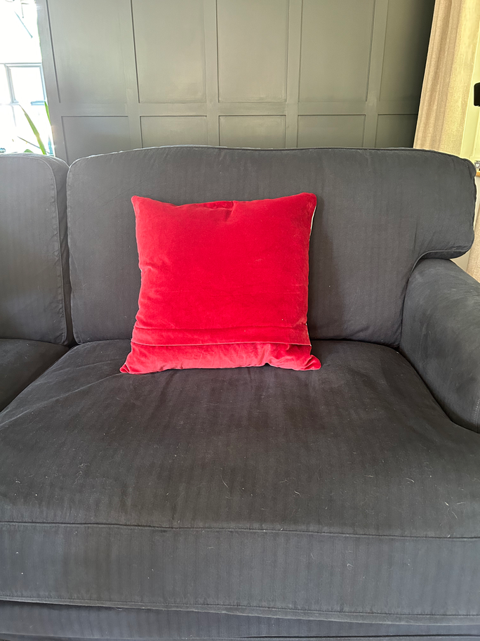 Jane Haigh Cow Cushion back