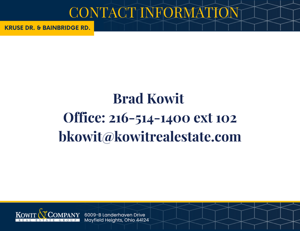 Bainbridge Rd. & Kruse Dr. Contact Information