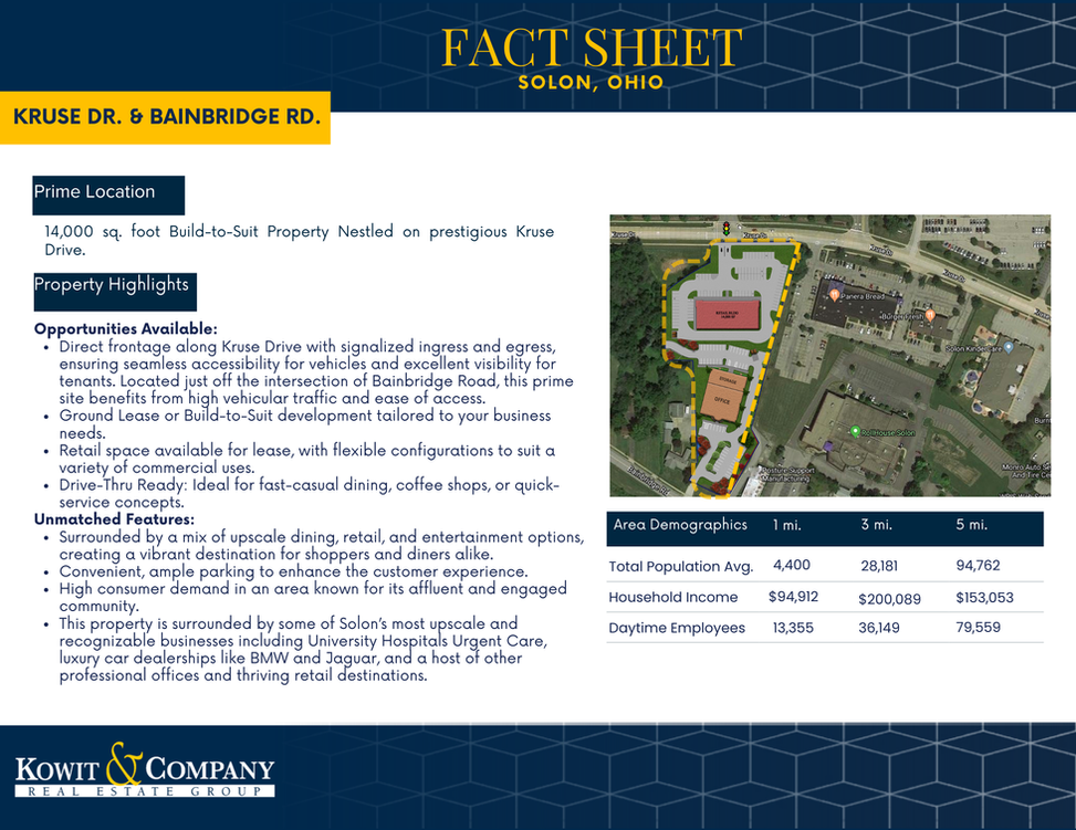 Bainbridge Rd. & Kruse Dr. Fact Sheet
