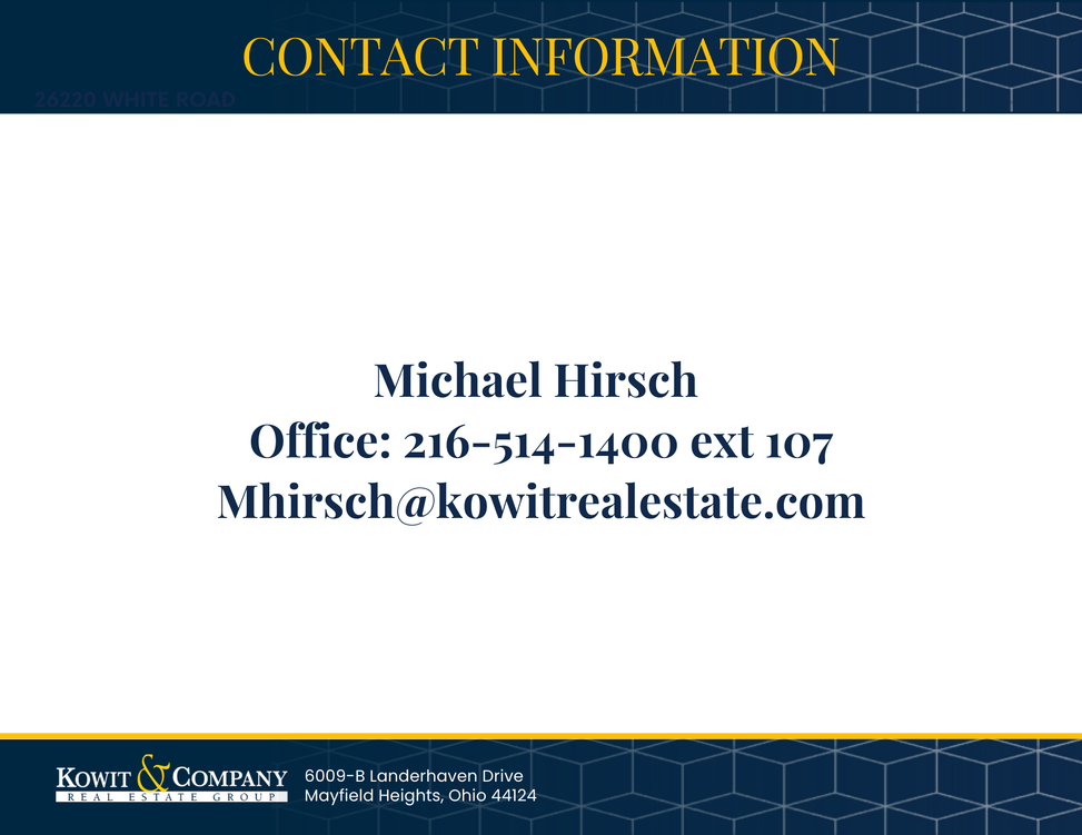 26220 White Rd. Contact Information