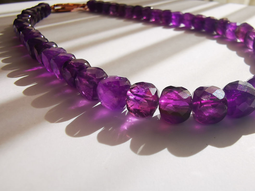 Миниатюра: Deep Purple Amethyst necklace