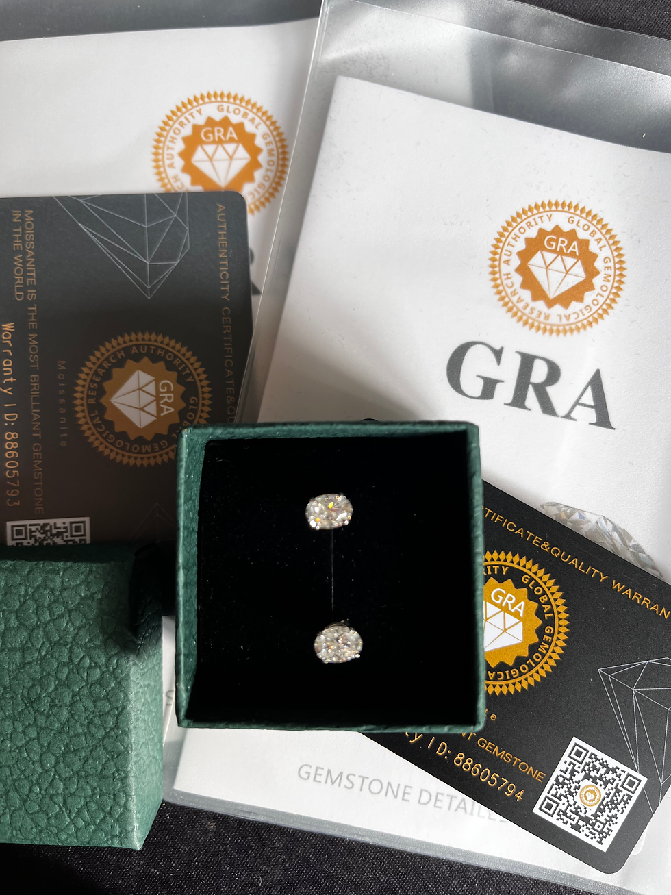 Thumbnail: Moissanite silver earrings