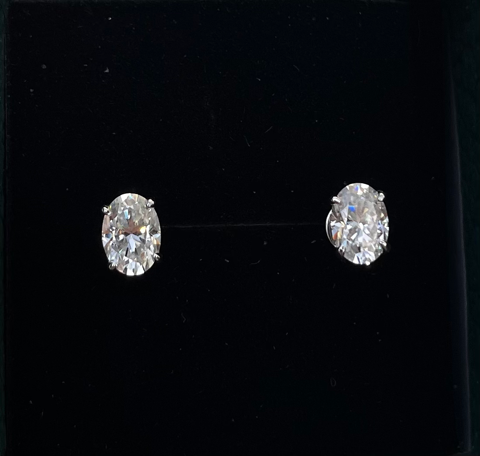 Thumbnail: Moissanite silver earrings