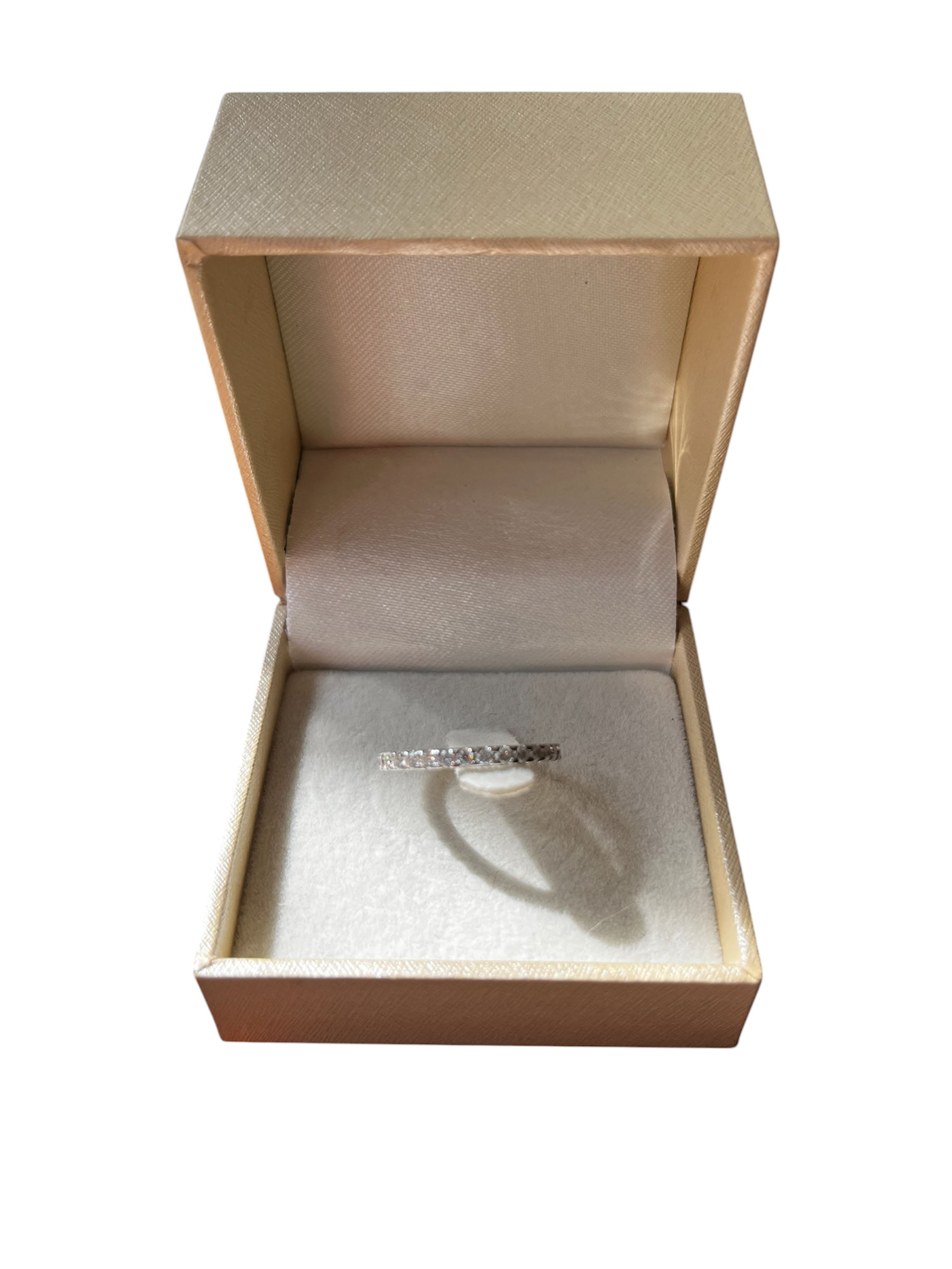 Silver Moissanite Elegant Eternity Ring