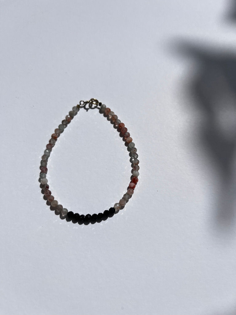 Миниатюра: Sunstone & Moonstone Sparkling Minimalist Bracelet